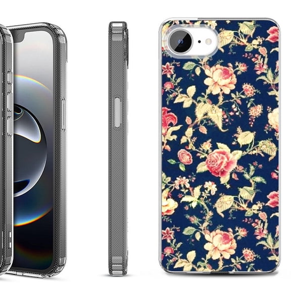 Shockproof Protective Phone Case for iPhone 16e, by OneToughShield - Floral Garden