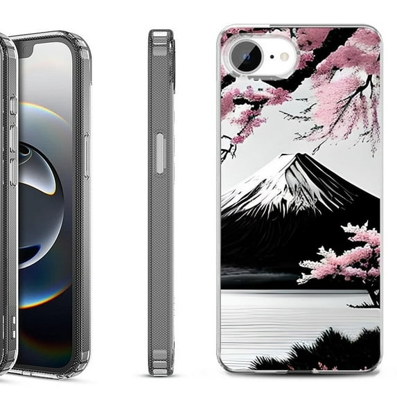 Shockproof Protective Phone Case for iPhone 16e, by OneToughShield - Fuji Sakura