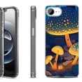 thumbnail image 1 of Shockproof Protective Phone Case for iPhone 16e, by OneToughShield - Glowing Mushroom, 1 of 5