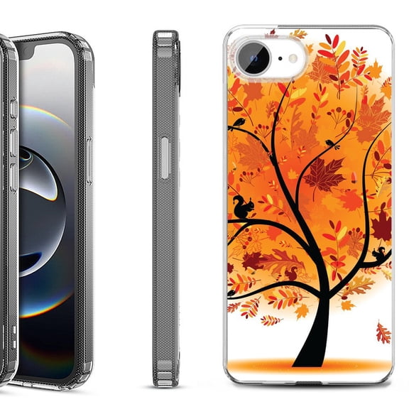 Shockproof Protective Phone Case for iPhone 16e, by OneToughShield - Golden Tree