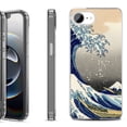 thumbnail image 1 of Shockproof Protective Phone Case for iPhone 16e, by OneToughShield - Great Wave, 1 of 5