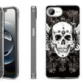 thumbnail image 1 of Shockproof Protective Phone Case for iPhone 16e, by OneToughShield - Grunge Skull, 1 of 5