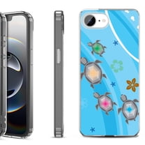 Shockproof Protective Phone Case for iPhone 16e, by OneToughShield - Happy Turtle