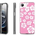 thumbnail image 1 of Shockproof Protective Phone Case for iPhone 16e, by OneToughShield - Hibiscus Pink, 1 of 5