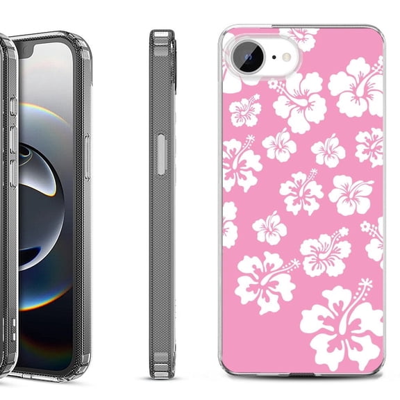 Shockproof Protective Phone Case for iPhone 16e, by OneToughShield - Hibiscus Pink