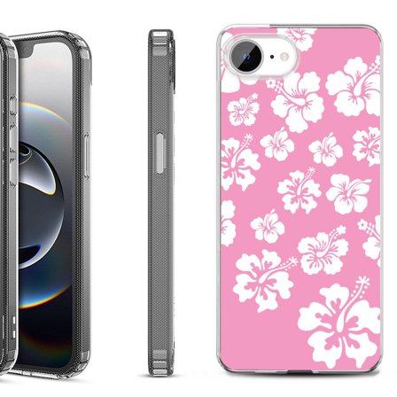 Shockproof Protective Phone Case for iPhone 16e, by OneToughShield - Hibiscus Pink