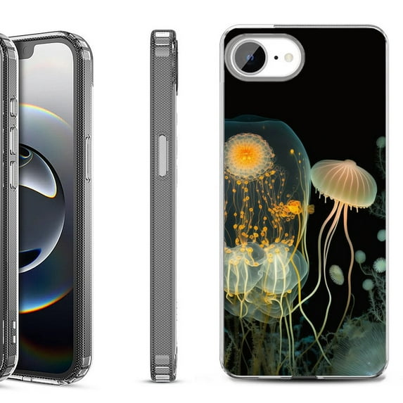 Shockproof Protective Phone Case for iPhone 16e, by OneToughShield - Jellyfish