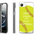 thumbnail image 1 of Shockproof Protective Phone Case for iPhone 16e, by OneToughShield - Keep Calm Softball, 1 of 5