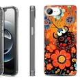 thumbnail image 1 of Shockproof Protective Phone Case for iPhone 16e, by OneToughShield - Ladybug Flower, 1 of 5
