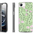 thumbnail image 1 of Shockproof Protective Phone Case for iPhone 16e, by OneToughShield - Leaf Pink Green, 1 of 5