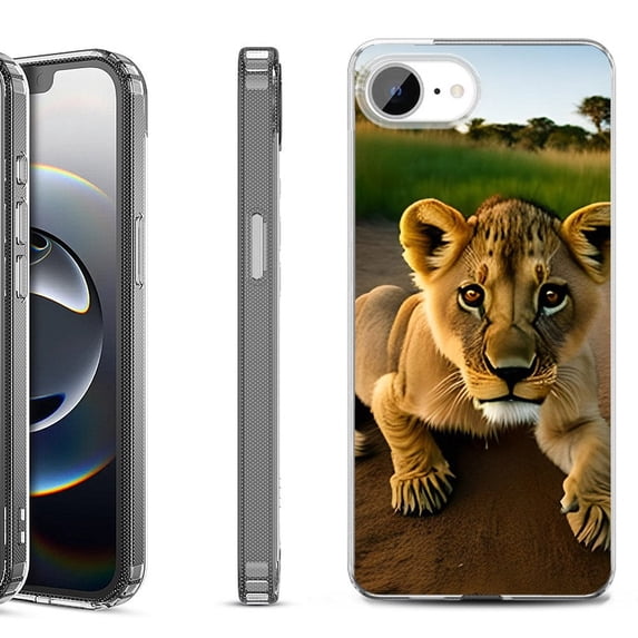 Shockproof Protective Phone Case for iPhone 16e, by OneToughShield - Lion Cub