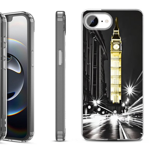 Shockproof Protective Phone Case for iPhone 16e, by OneToughShield - London Night