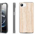 thumbnail image 1 of Shockproof Protective Phone Case for iPhone 16e, by OneToughShield - Marble/Coffee Tone, 1 of 5
