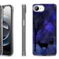 thumbnail image 1 of Shockproof Protective Phone Case for iPhone 16e, by OneToughShield - Midnight Forest, 1 of 5