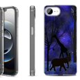 thumbnail image 1 of Shockproof Protective Phone Case for iPhone 16e, by OneToughShield - Midnight Safari, 1 of 5