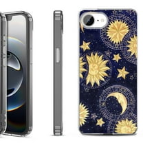 Shockproof Protective Phone Case for iPhone 16e, by OneToughShield - Moon Sun Star