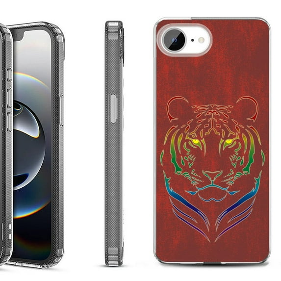 Shockproof Protective Phone Case for iPhone 16e, by OneToughShield - Night Tiger