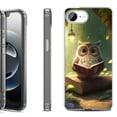 thumbnail image 1 of Shockproof Protective Phone Case for iPhone 16e, by OneToughShield - Owl Reading, 1 of 5