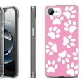 thumbnail image 1 of Shockproof Protective Phone Case for iPhone 16e, by OneToughShield - Pet Paw/ Pink, 1 of 5