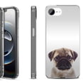 thumbnail image 1 of Shockproof Protective Phone Case for iPhone 16e, by OneToughShield - Pug Face, 1 of 5
