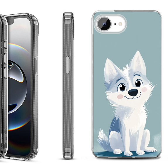 Shockproof Protective Phone Case for iPhone 16e, by OneToughShield - Puppy Charm