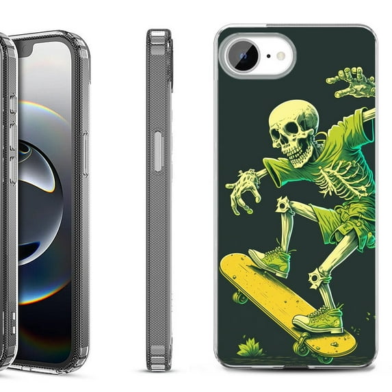 Shockproof Protective Phone Case for iPhone 16e, by OneToughShield - Skeleton Skater