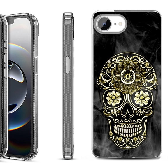 Shockproof Protective Phone Case for iPhone 16e, by OneToughShield - Skull Smoke