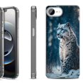 thumbnail image 1 of Shockproof Protective Phone Case for iPhone 16e, by OneToughShield - Snow Leopard, 1 of 5