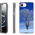 thumbnail image 1 of Shockproof Protective Phone Case for iPhone 16e, by OneToughShield - Snowing Tree, 1 of 5
