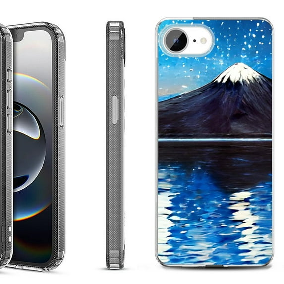 Shockproof Protective Phone Case for iPhone 16e, by OneToughShield - Starry Night Fuji