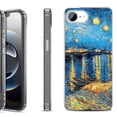 thumbnail image 1 of Shockproof Protective Phone Case for iPhone 16e, by OneToughShield - Starry Night Rhone, 1 of 5