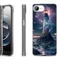 thumbnail image 1 of Shockproof Protective Phone Case for iPhone 16e, by OneToughShield - Surreal Lighthouse, 1 of 5