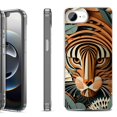 thumbnail image 1 of Shockproof Protective Phone Case for iPhone 16e, by OneToughShield - Tiger Art, 1 of 5