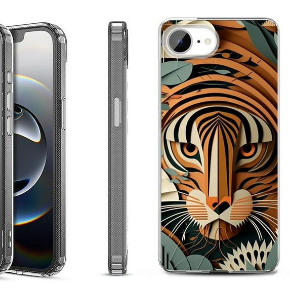 Shockproof Protective Phone Case for iPhone 16e, by OneToughShield - Tiger Art
