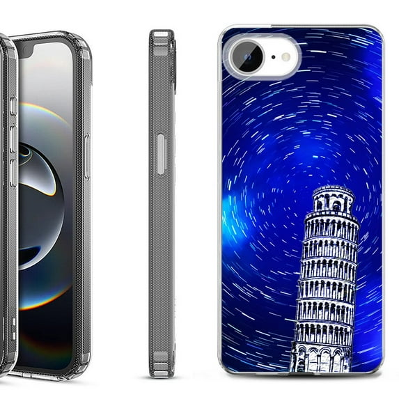 Shockproof Protective Phone Case for iPhone 16e, by OneToughShield - Tower of Pisa