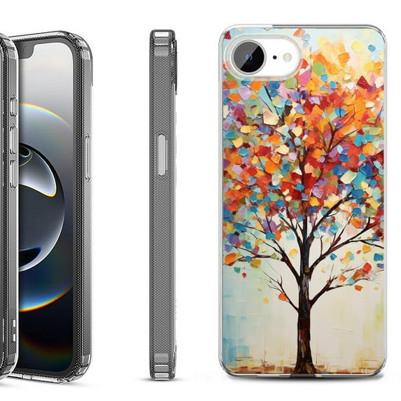 Shockproof Protective Phone Case for iPhone 16e, by OneToughShield - Vibrant Tree