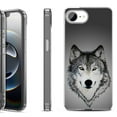 thumbnail image 1 of Shockproof Protective Phone Case for iPhone 16e, by OneToughShield - Wolf Face, 1 of 5