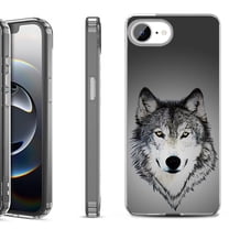 Shockproof Protective Phone Case for iPhone 16e, by OneToughShield - Wolf Face