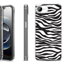 Shockproof Protective Phone Case for iPhone 16e, by OneToughShield - Zebra B/W