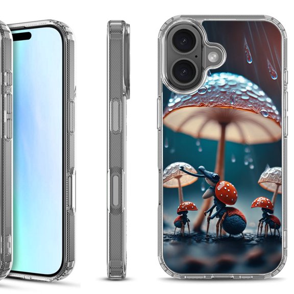 For iPhone 17 Shockproof Protective Phone Case, by OneToughShield - Ant n Mushroom