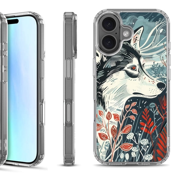 For iPhone 17 Shockproof Protective Phone Case, by OneToughShield - Calm Husky