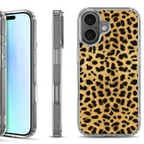 For iPhone 17 Shockproof Protective Phone Case, by OneToughShield - Cheetah Gold/Black
