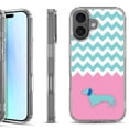 thumbnail image 1 of For iPhone 17 Shockproof Protective Phone Case, by OneToughShield - Chevron/Dachshund/Puppy, 1 of 5