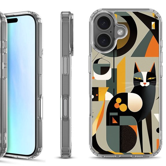 For iPhone 17 Shockproof Protective Phone Case, by OneToughShield - Chill Cat