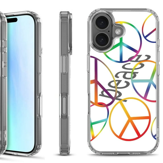 For iPhone 17 Shockproof Protective Phone Case, by OneToughShield - Colorful Peace