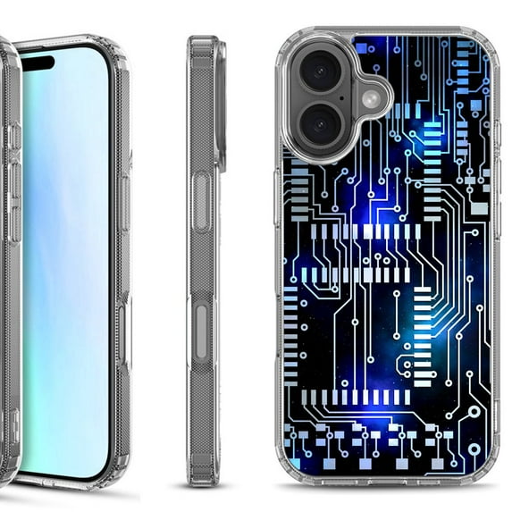 For iPhone 17 Shockproof Protective Phone Case, by OneToughShield - Cosmos Circuit