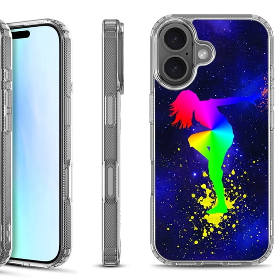For iPhone 17 Shockproof Protective Phone Case, by OneToughShield - Cosmos Dance