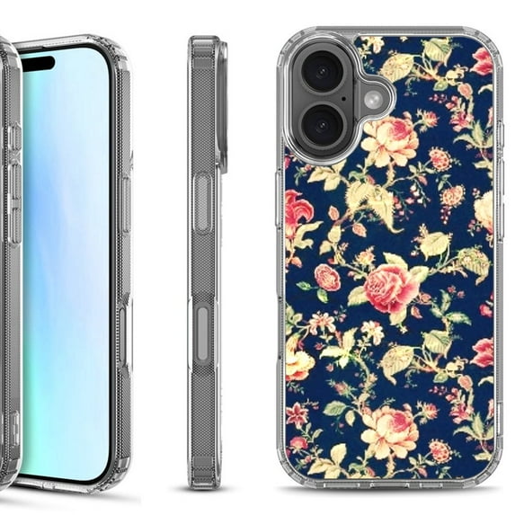 For iPhone 17 Shockproof Protective Phone Case, by OneToughShield - Floral Garden