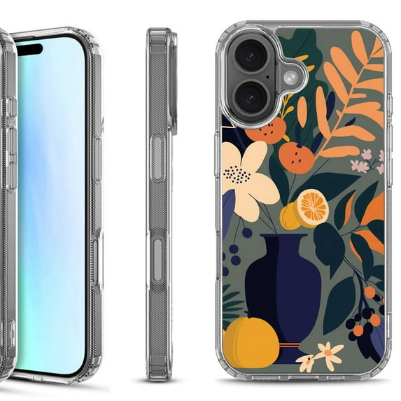 For iPhone 17 Shockproof Protective Phone Case, by OneToughShield - Flower Art