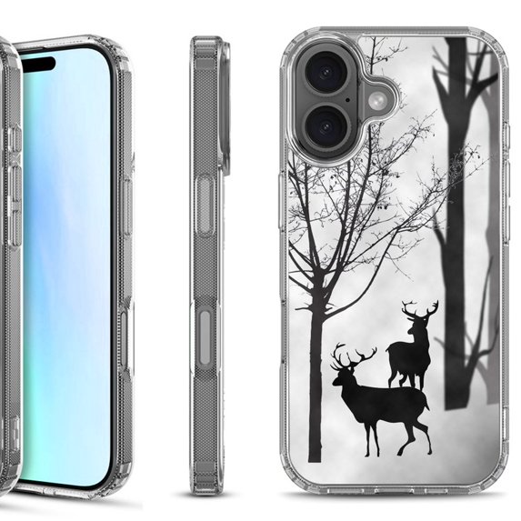 For iPhone 17 Shockproof Protective Phone Case, by OneToughShield - Forest Deer